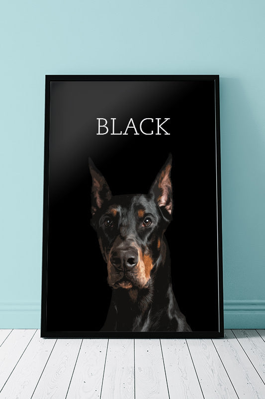 Black - Unique Poster Of Your Pet