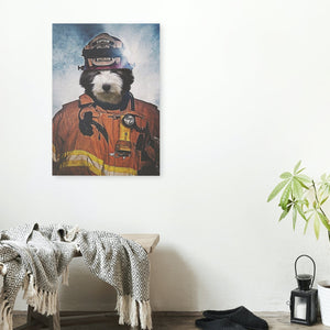 Firefighter II - Unique Canvas Of Your Pet
