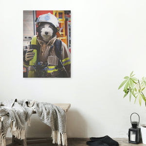 Firefighter - Unique Canvas Of Your Pet